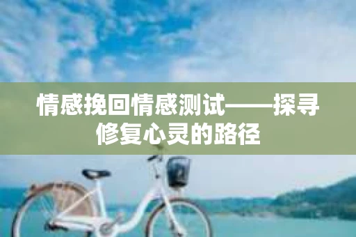 情感挽回情感测试——探寻修复心灵的路径