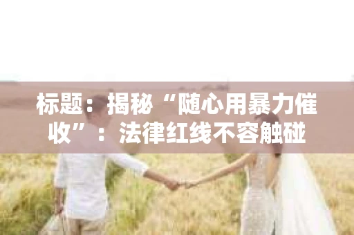 标题：揭秘“随心用暴力催收”：法律红线不容触碰