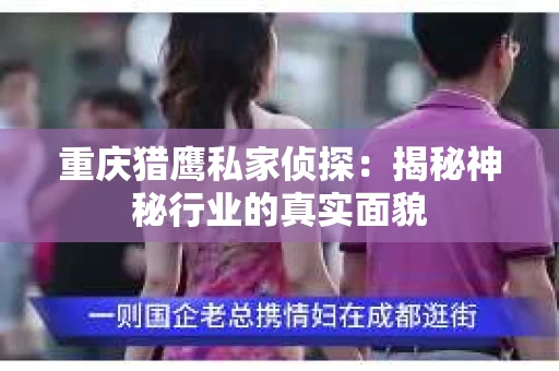 重庆猎鹰私家侦探：揭秘神秘行业的真实面貌