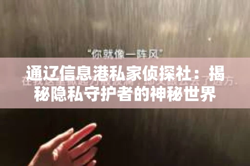 通辽信息港私家侦探社：揭秘隐私守护者的神秘世界