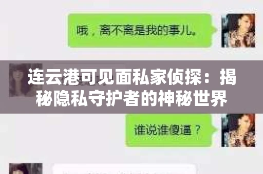 连云港可见面私家侦探：揭秘隐私守护者的神秘世界