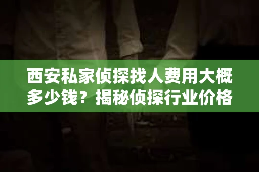 西安私家侦探找人费用大概多少钱？揭秘侦探行业价格之谜