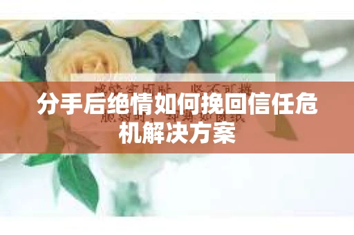 分手后绝情如何挽回信任危机解决方案