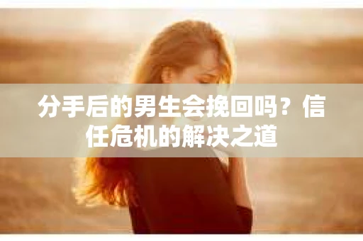 分手后的男生会挽回吗？信任危机的解决之道